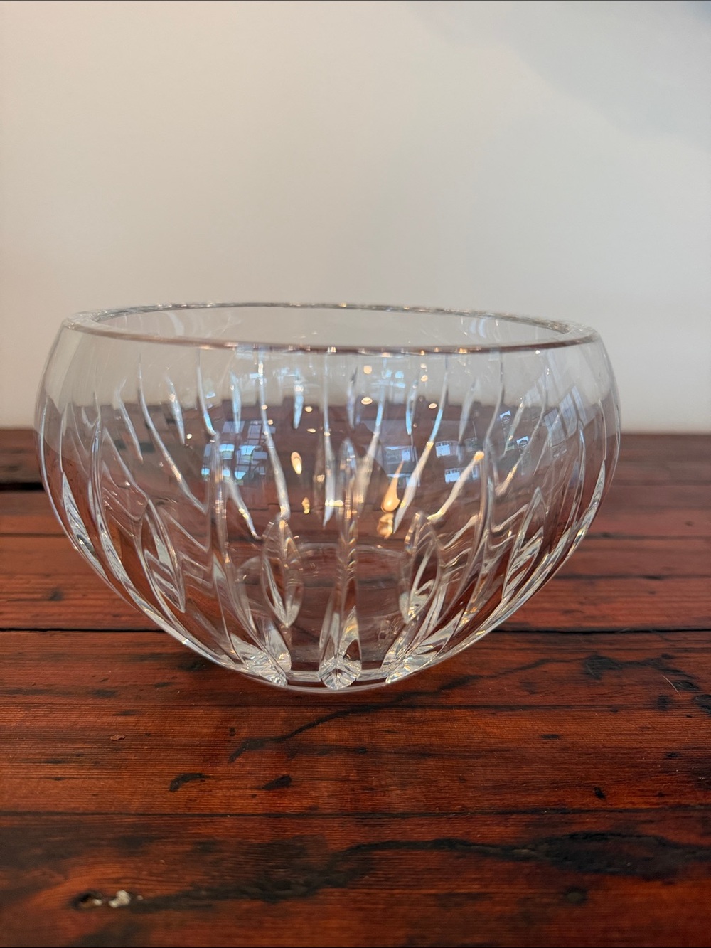 Marquis By Waterford Crystal Bowl with Vertical Faceted Design.